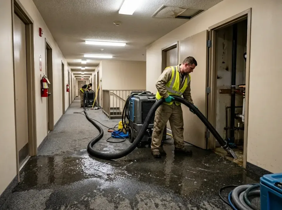 multi-unit-apartment-hallway-f-005 — frequently asked questions, Emergency Burst Pipe Water Extraction & Removal in Brandenb…